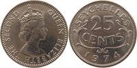 SEYCHELLES 25 CENTS Elizabeth II. (1952-2022) -