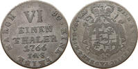 1/6 TALER 1766 PADERBORN BISTUM Wilhelm Anton von Asseburg 1763-1782. S-SS
