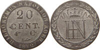 20 CENTIMES 1812 C WESTFALEN KÖNIGREICH Hieronymus Napoleon 1807-1813 SS+