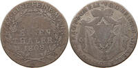 1/6 TALER 1808 L SAALFELD REUSS ÄLTERE LINIE OBERGREIZ Heinrich XIII. 1800-1817. S