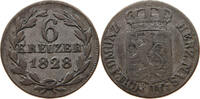 6 KREUZER 1828 NASSAU Wilhelm 1816-1839 SS