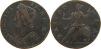 GREAT BRITAIN HALFPENNY 1/2 PENNY George II. 1727-1760. -