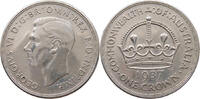 CROWN 1937 AUSTRALIA George VI. (1936-1952) SS+