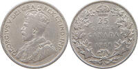25 CENTS 1918 CANADA George V. (1910-1936) SS