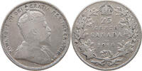 25 CENTS 1910 CANADA Edward VII. (1901 - 1910) SS-