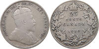25 CENTS 1910 CANADA Edward VII. (1901 - 1910) S