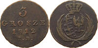 POLAND 3 GROSZE Friedrich August I., als Herzog von Warschau 1807-1815. -