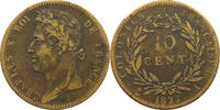 10 CENTIMES 1825 A FRANCE COLONIES Charles X. (1824-1830) SS