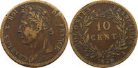 10 CENTIMES 1828 A FRENCH COLONIES Charles X. (1824-1830) SS
