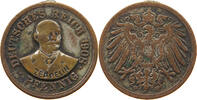KAISERREICH PFENNIG Weißmetallmedaille 1908. Zeppelin-Pfennig -
