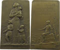 Frankreich Plaquette Oeuvre pour sauver les enfants serbes, 1917 -