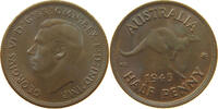 HALFPENNY 1/2 PENNY 1943 AUSTRALIA George VI. (1936-1952) VZ