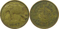 BELGIAN CONGO 5 FRANCS LEOPOLD III. (1934-1951) -