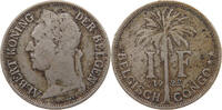 BELGIAN CONGO FRANC Albert I. 1909-1934 -