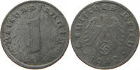 REICHSPFENNIG 1942 D DRITTES REICH DEZENTRIERT SS-