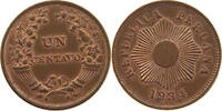 PERU CENTAVO RED LUSTRE TOP -