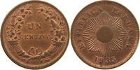 PERU CENTAVO RED LUSTRE TOP -