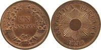 PERU CENTAVO RED LUSTRE DOUBLE STRUCK -