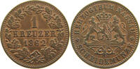 KREUZER 1862 NASSAU Adolph 1839-1866. VZ-