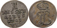 HESSEN KASSEL 2 ALBUS Friedrich II. 1760-1785 -