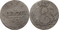 3 KREUZER 1825 SACHSEN COBURG SAALFELD Ernst (1806-1826) S-SS