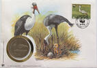 MALAWI MEDAL 30 YEARS OF WWF PROOF NUMISBRIEF STATIONERY -