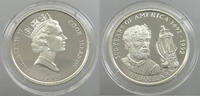 10 DOLLARS 1990 COOK ISLANDS 500 YEARS OF AMERICA PROOF
