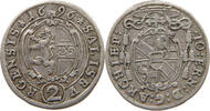 Salzburg Erzbistum 2 Kreuzer Johann Ernst von Thun und Hohenstein, 1687 - 1709 -