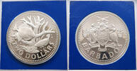 2 DOLLAR 1975 BARBADOS  PROOF