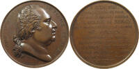 FRANCE MEDAILLE Louis XVIII, pose de la premiere pierre de l'église de Bercy -