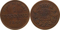 BAYERN PFENNIG Ludwig II. 1864-1886. -