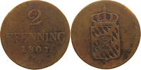BAYERN 2 PFENNIG Maximilian I. Joseph 1806-1825. -
