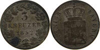 3 KREUZER 1852 BAYERN Maximilian II. Joseph (1848-1864) S-SS