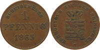 SACHSEN MEININGEN PFENNIG Bernhard Erich Freund 1803-1866. -