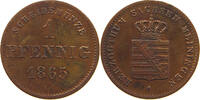 SACHSEN MEININGEN PFENNIG Bernhard Erich Freund 1803-1866. -