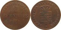 SACHSEN MEININGEN 2 PFENNIG Bernhard Erich Freund 1821-1866 -