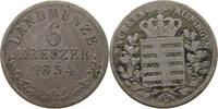 SACHSEN MEININGEN 6 KREUZER Bernhard Erich Freund (1803-1866) -