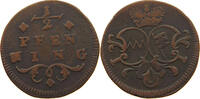 WÜRZBURG BISTUM 1/2 PFENNIG Adam Friedrich von Seinsheim 1755-1779 -