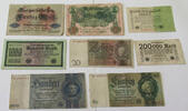 DEUTSCHES REICH LOT GERMANY COLLECTION BANKNOTES, LOT 15pc EMPIRE -