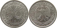 50 REICHSPFENNIG 1937 J DRITTES REICH SELTEN VZ