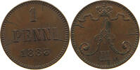 FINLAND 1 PENNI ALEXANDER III. (1881-1894) -
