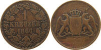 BADEN DURLACH 1 KREUZER Friedrich I. (1852-1907) GRAVIERT -