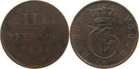 MECKLENBURG STRELITZ 3 PFENNIG Georg 1816-1860 -
