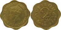 CEYLON 2 CENTS GEORGE VI. (1936-1952) -