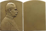 Haus Habsburg Plakette Erzherzog Franz Ferdinand 1863-1914. Einseitige Bronzeplakette 1914 R. Marschal -