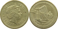 1 POUND 2004 GREAT BRITAIN ELIZABETH II. (1952-2022) DIE ERROR OFF-CENTER SS