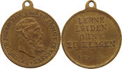 KAISERREICH MEDAILLE zum Tode Kaiser Kaiser Friedrich III. Lerne Leiden ohne zu klagen -