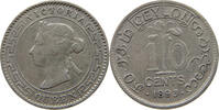 CEYLON 10 CENTS VICTORIA (1837-1901) -