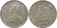 CEYLON 25 CENTS GEORGE V. (1910-1936) -