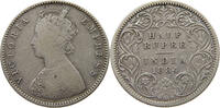 INDIA BRITISH 1/2 RUPEE VICTORIA (1837-1901) -